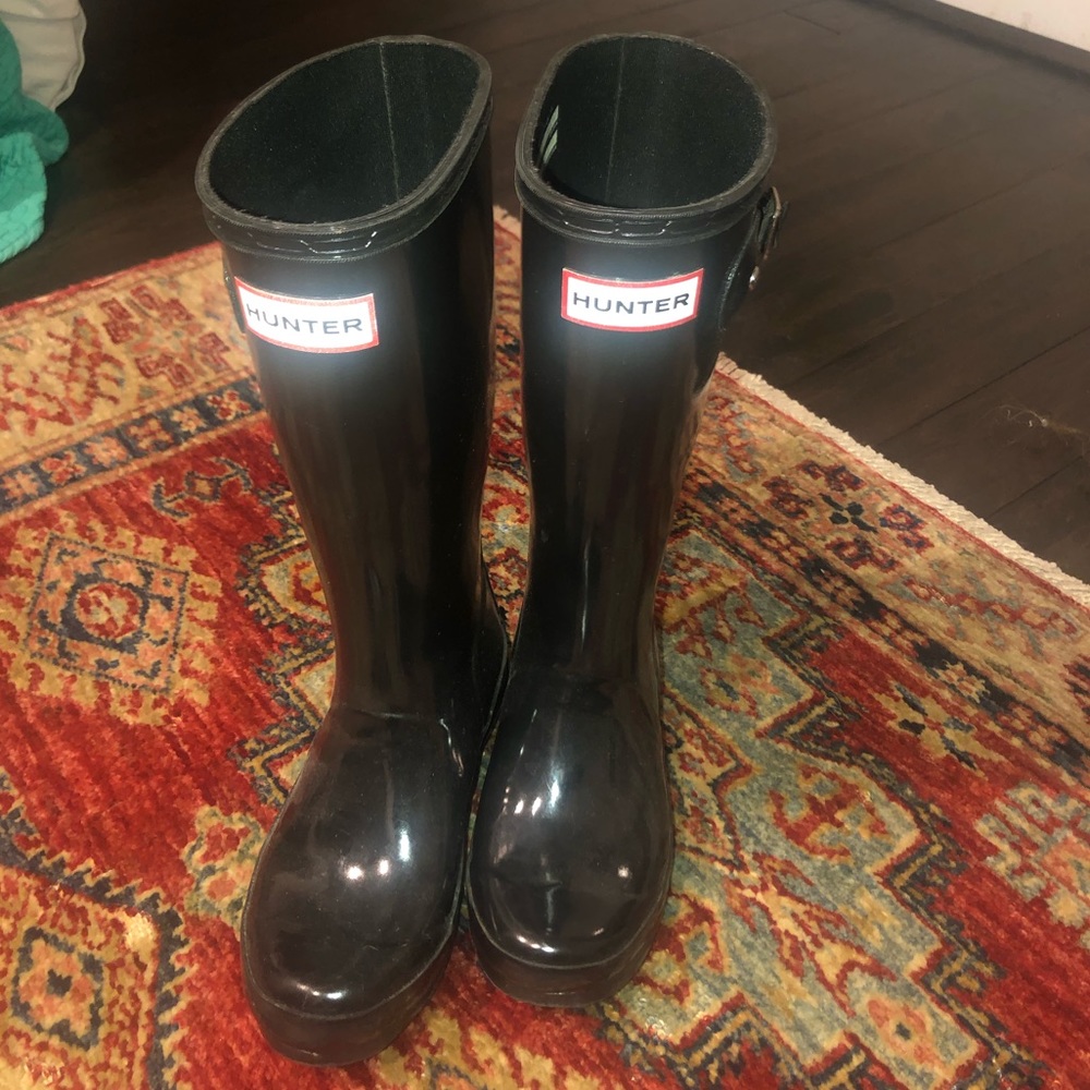 hunter rain boots (black)